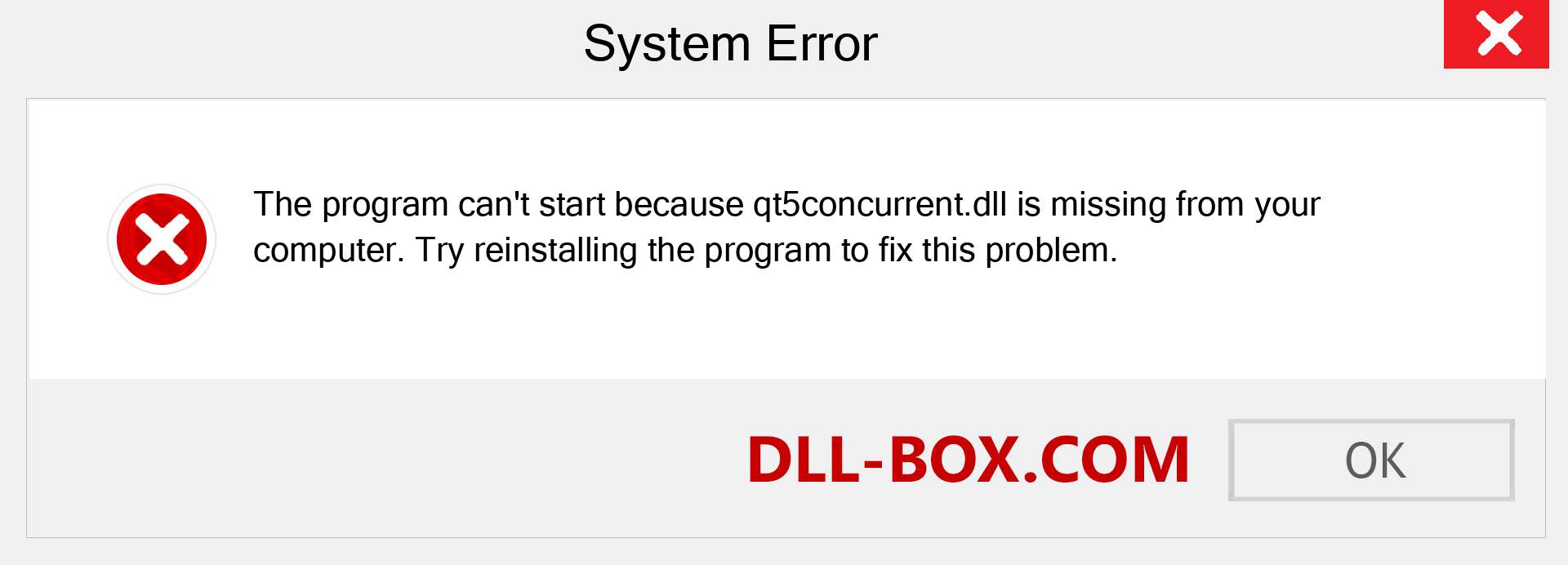  qt5concurrent.dll file is missing?. Download for Windows 7, 8, 10 - Fix  qt5concurrent dll Missing Error on Windows, photos, images